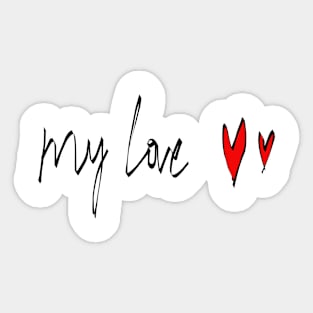 My love text design Sticker